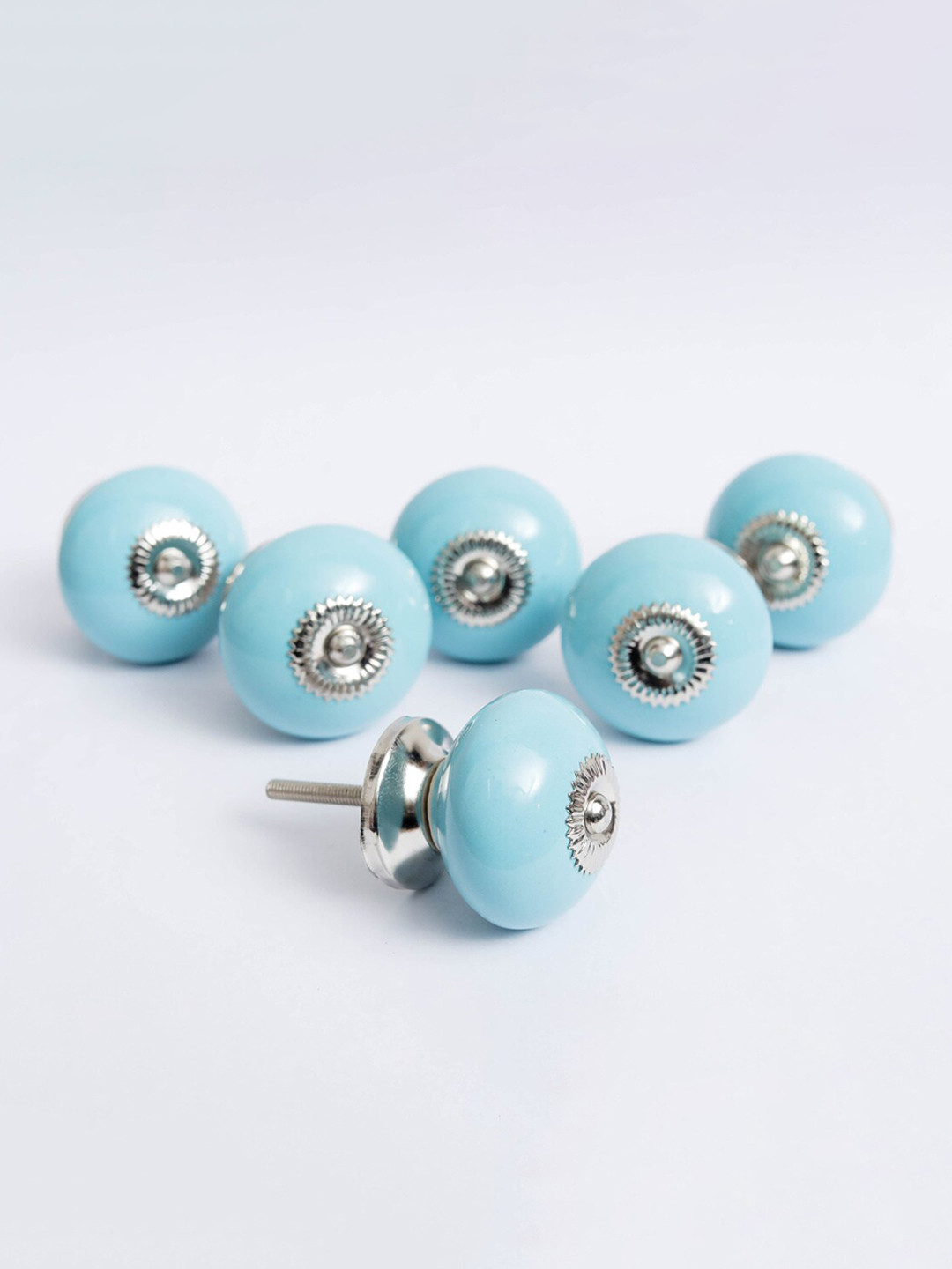 

Home Centre Set of 6 Blue Ceramic Drawer Knob