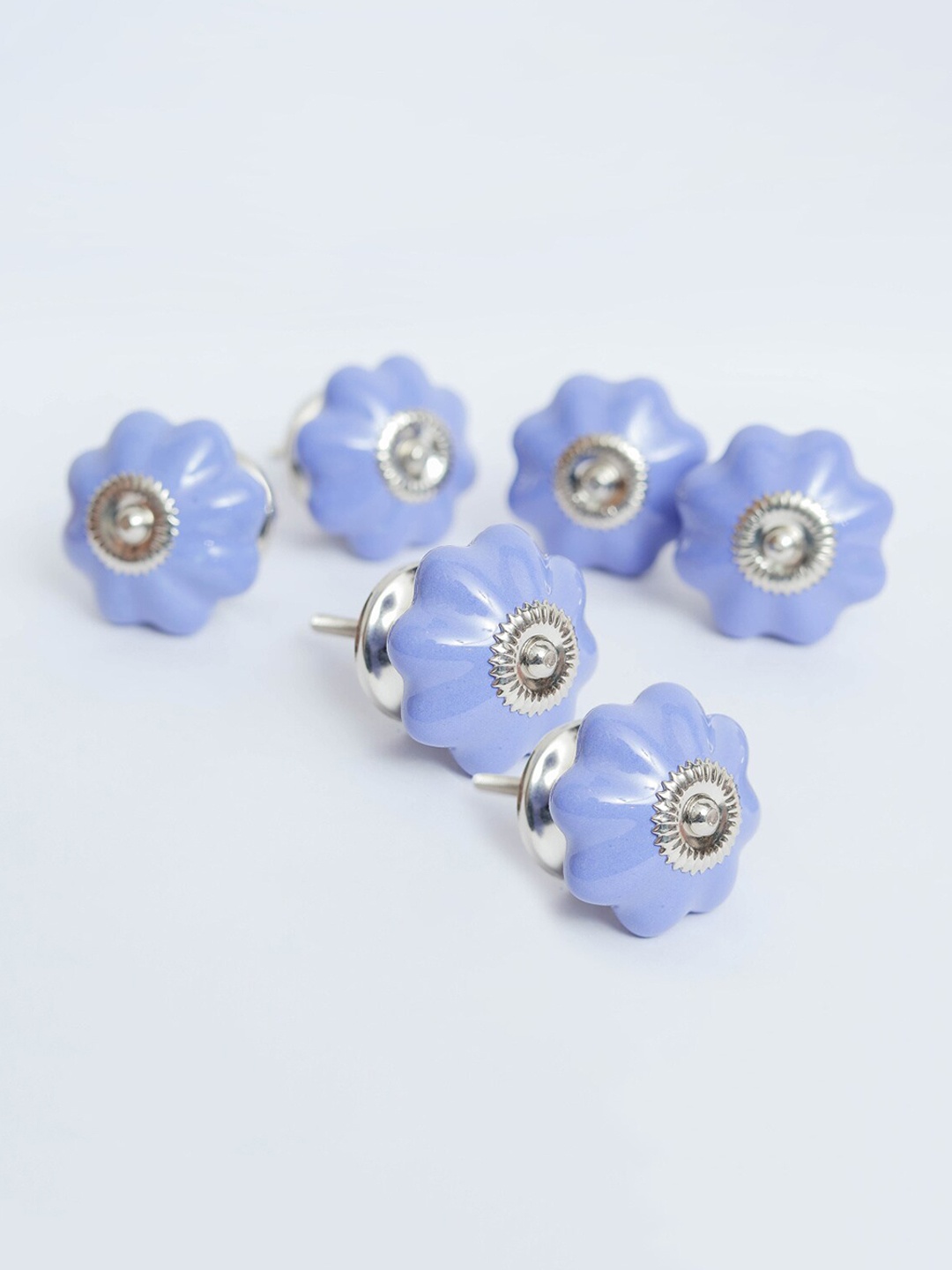 

Home Centre Set of 6 Corsica Venice Blue Ceramic Floral Drawer Knobs