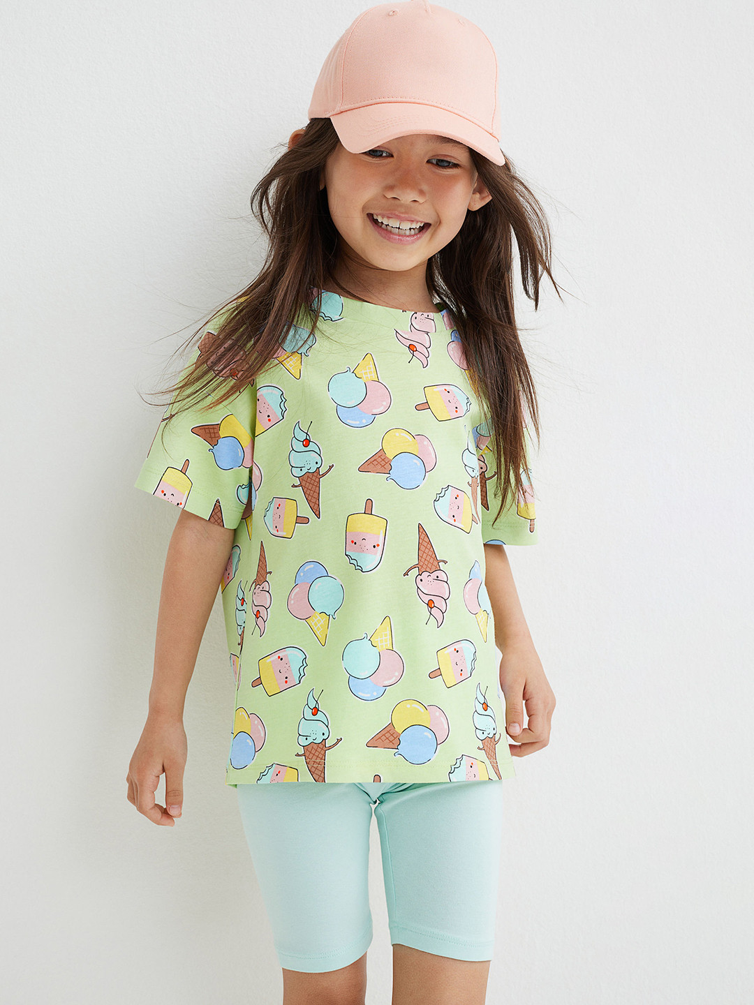

H&M Girls Blue & Green 2-Piece Printed Set