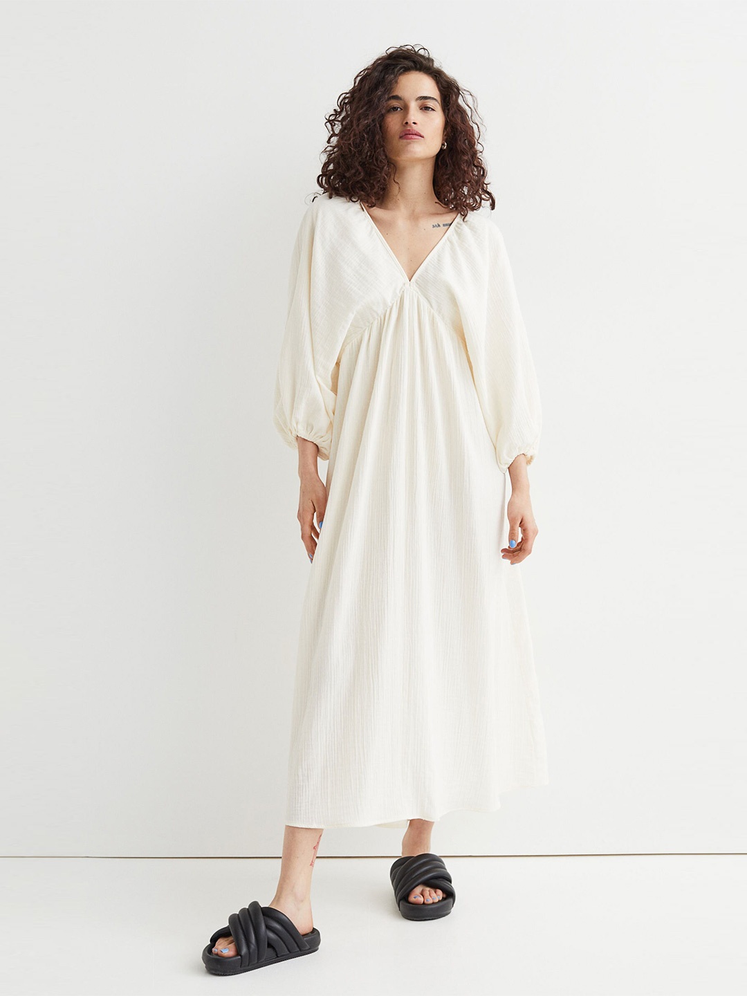 

H&M White Open-Backed Dress