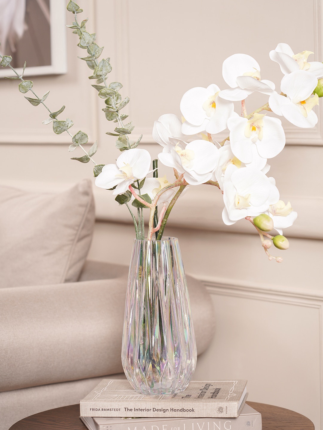 

Pure Home and Living Transparent Textured Glass Vase