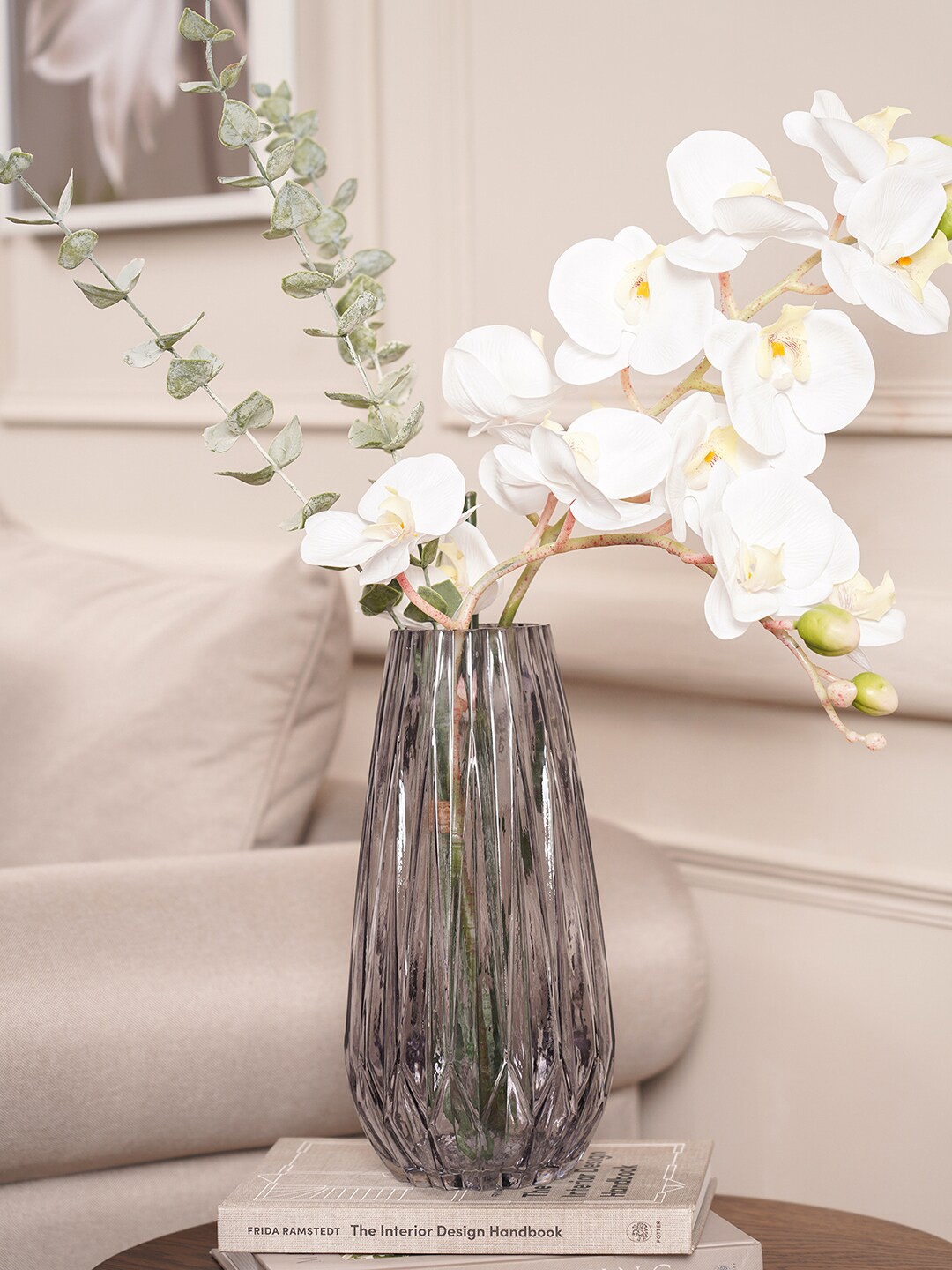 

Pure Home and Living Grey Textured Large Flower Vase