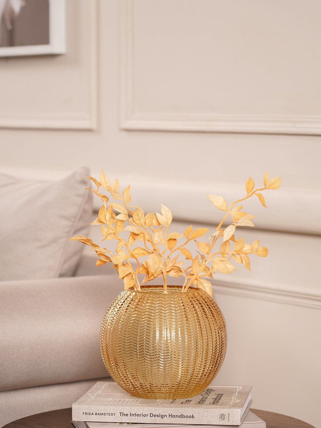 

Pure Home and Living Gold-Toned Textured Flower Vase