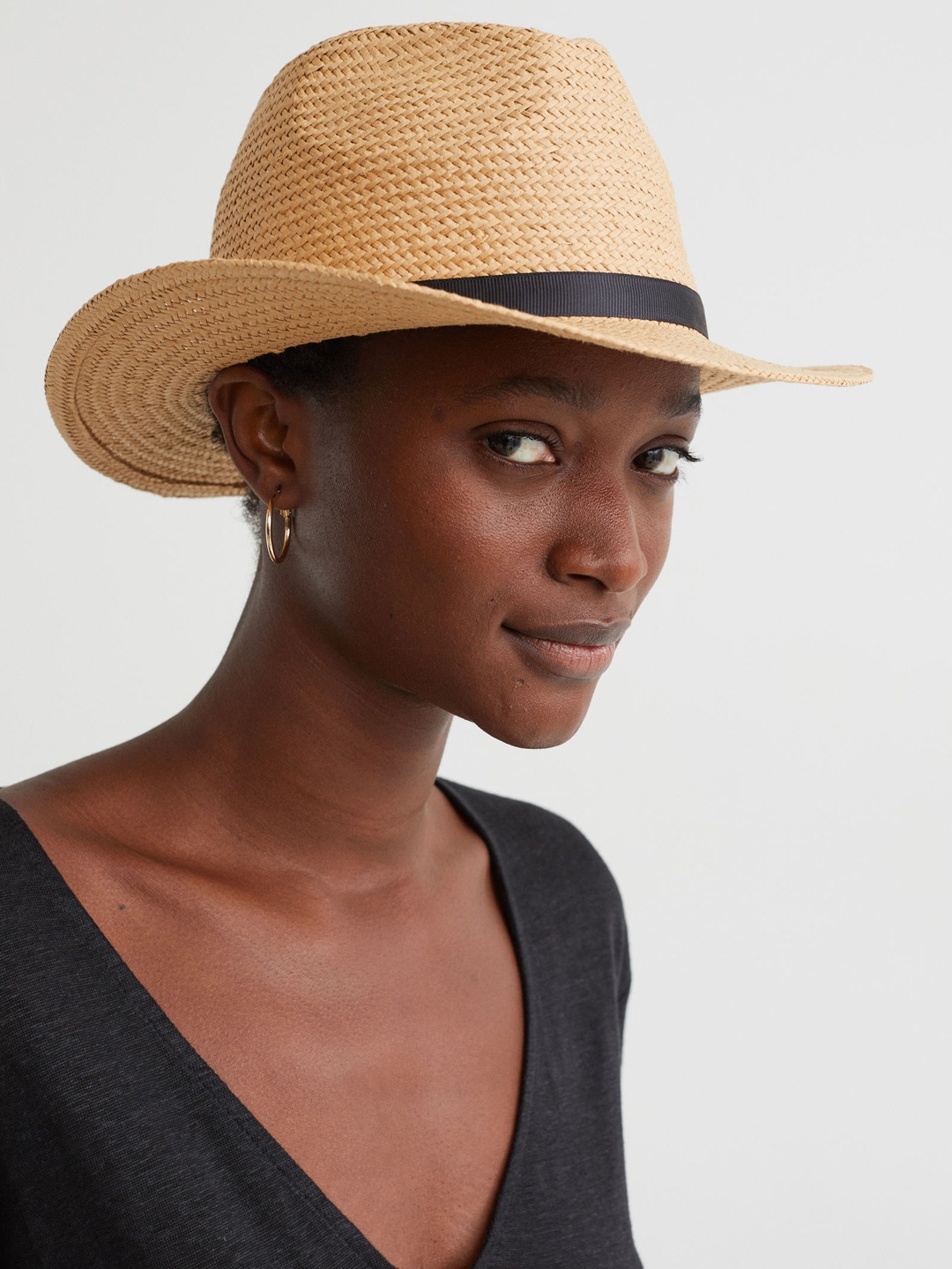 

H&M Women Beige Straw Hat