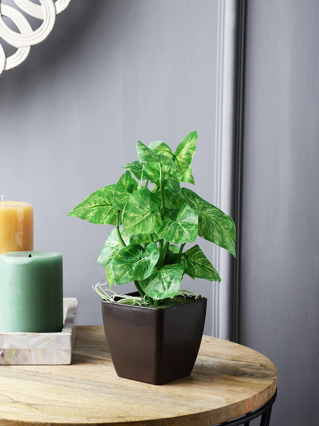 

FOLIYAJ Green & Grey Artificial Plant With Pot