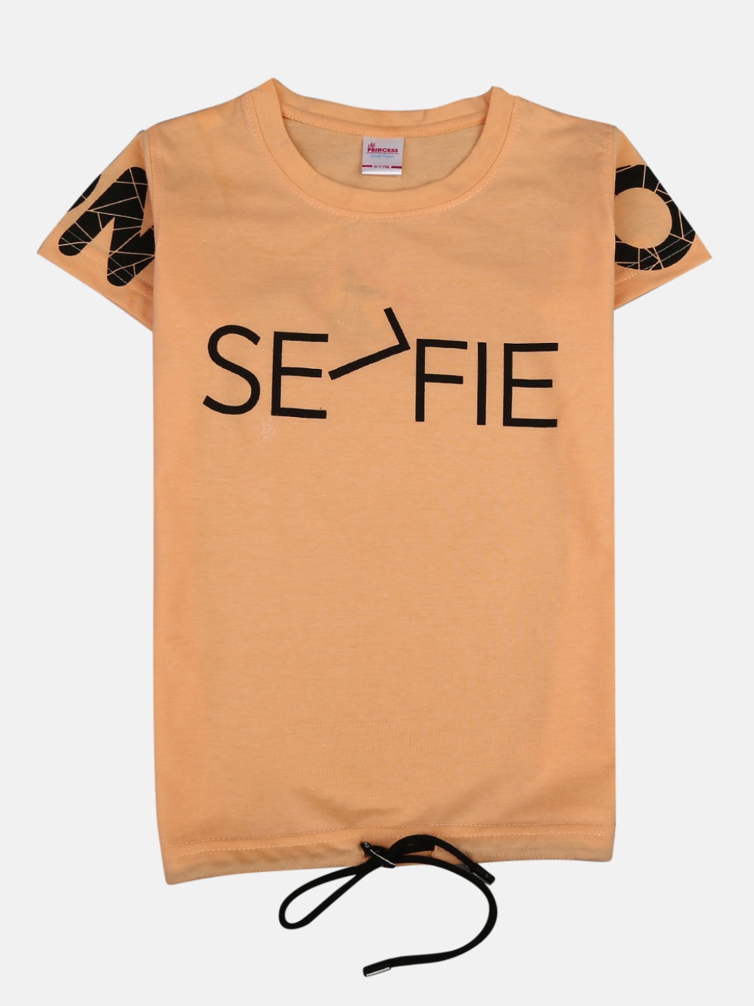 

V-Mart Girls Orange Typography Printed T-shirt