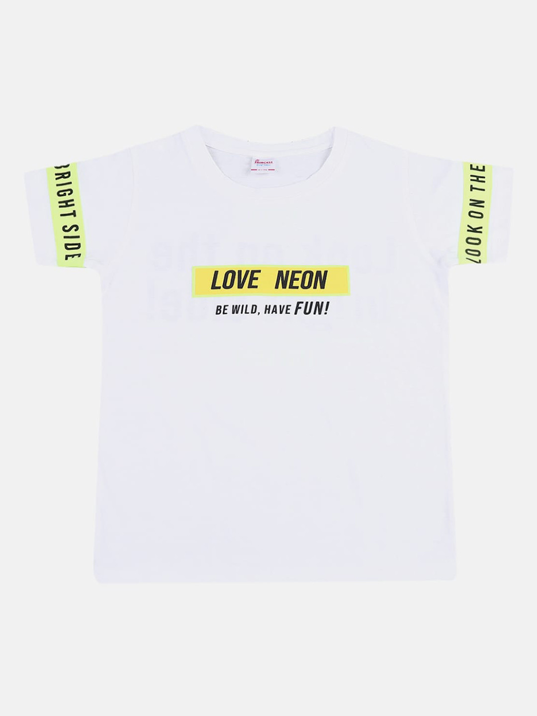 

V-Mart Girls White Typography Printed T-shirt