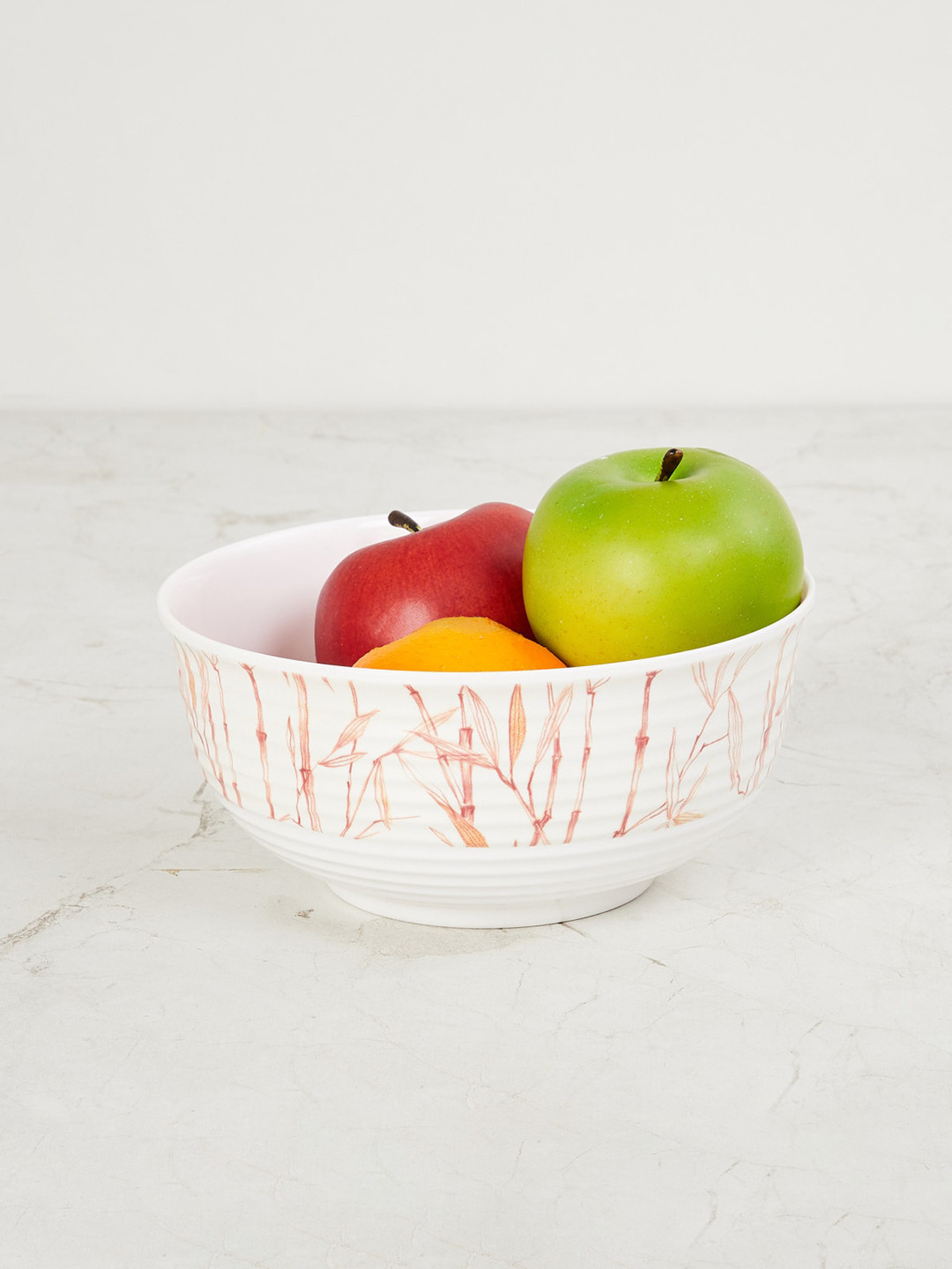 

Home Centre White & Pink 1 Pieces Printed Melamine Meadows Madora Glossy Bowl