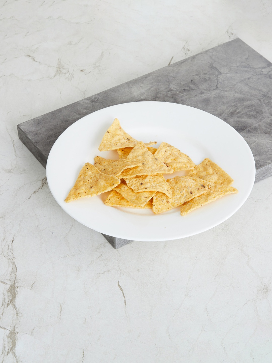 

Home Centre White Solid Bone China Microwave Safe Side Plate