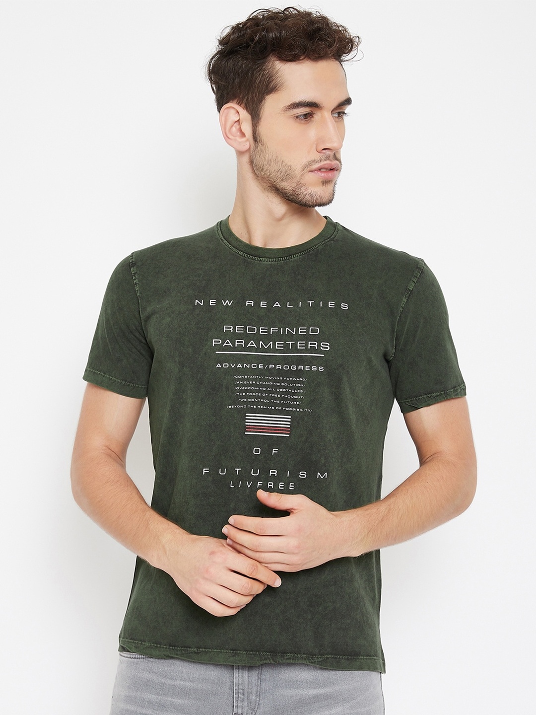 

NEVA Men Typography Printed T-shirt, Charcoal