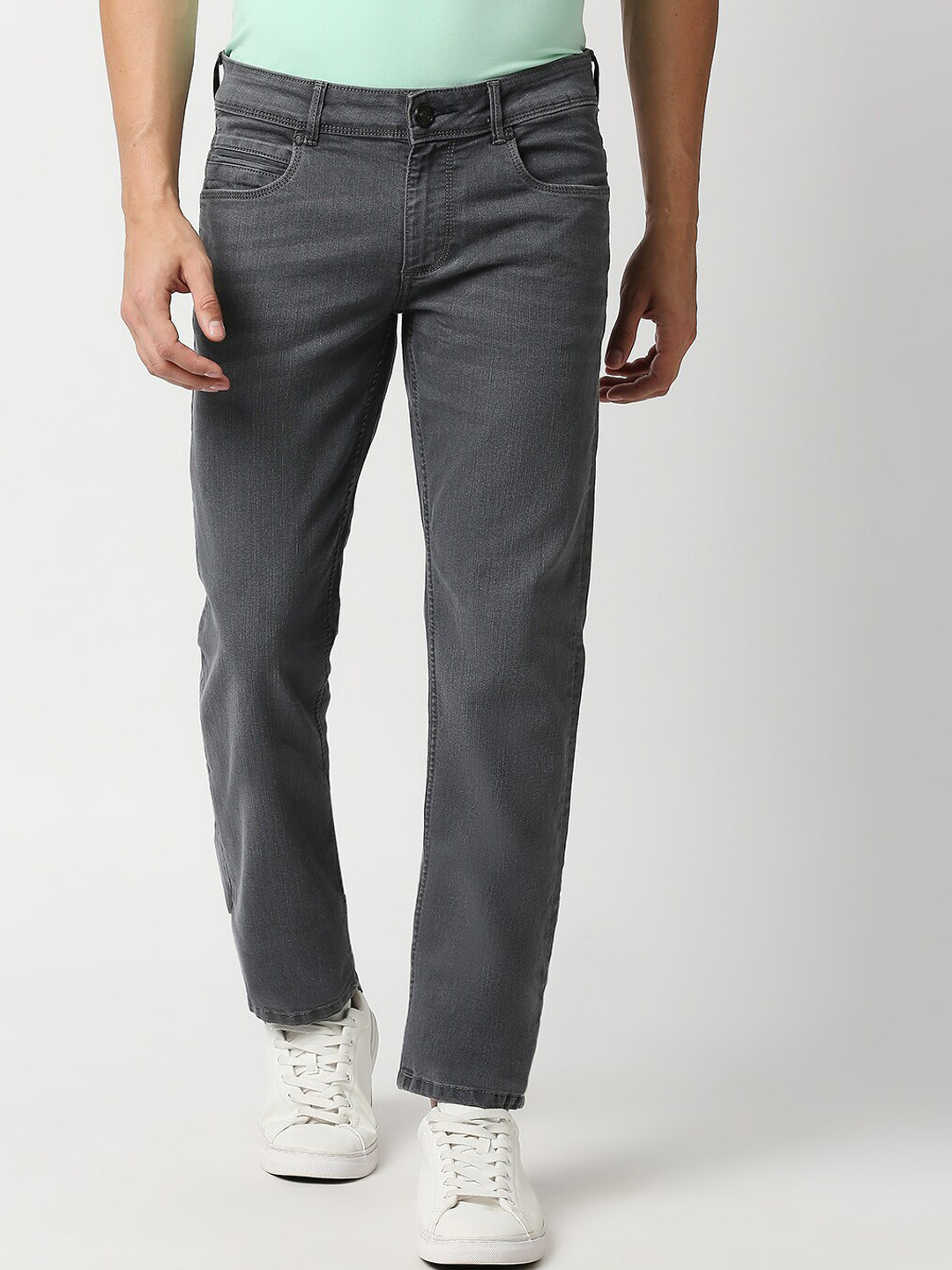 

Basics Men Grey Slim Fit Stretchable Jeans