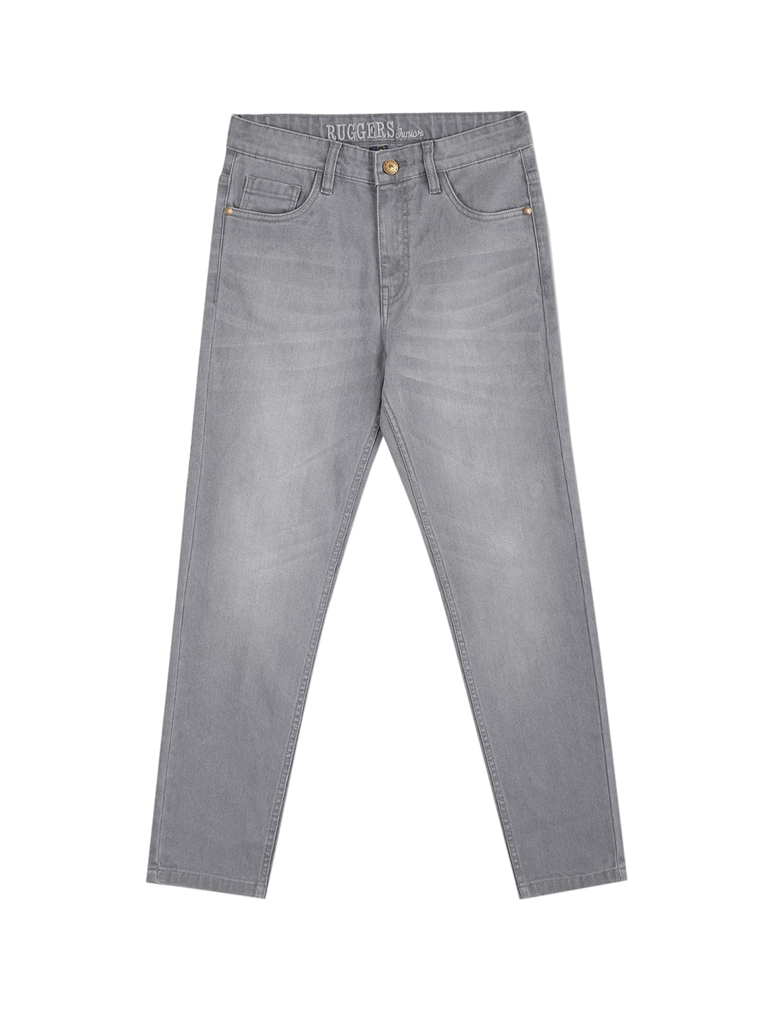 

Ruggers Junior Boys Grey Light Fade Mid Rise Stone Wash Jeans