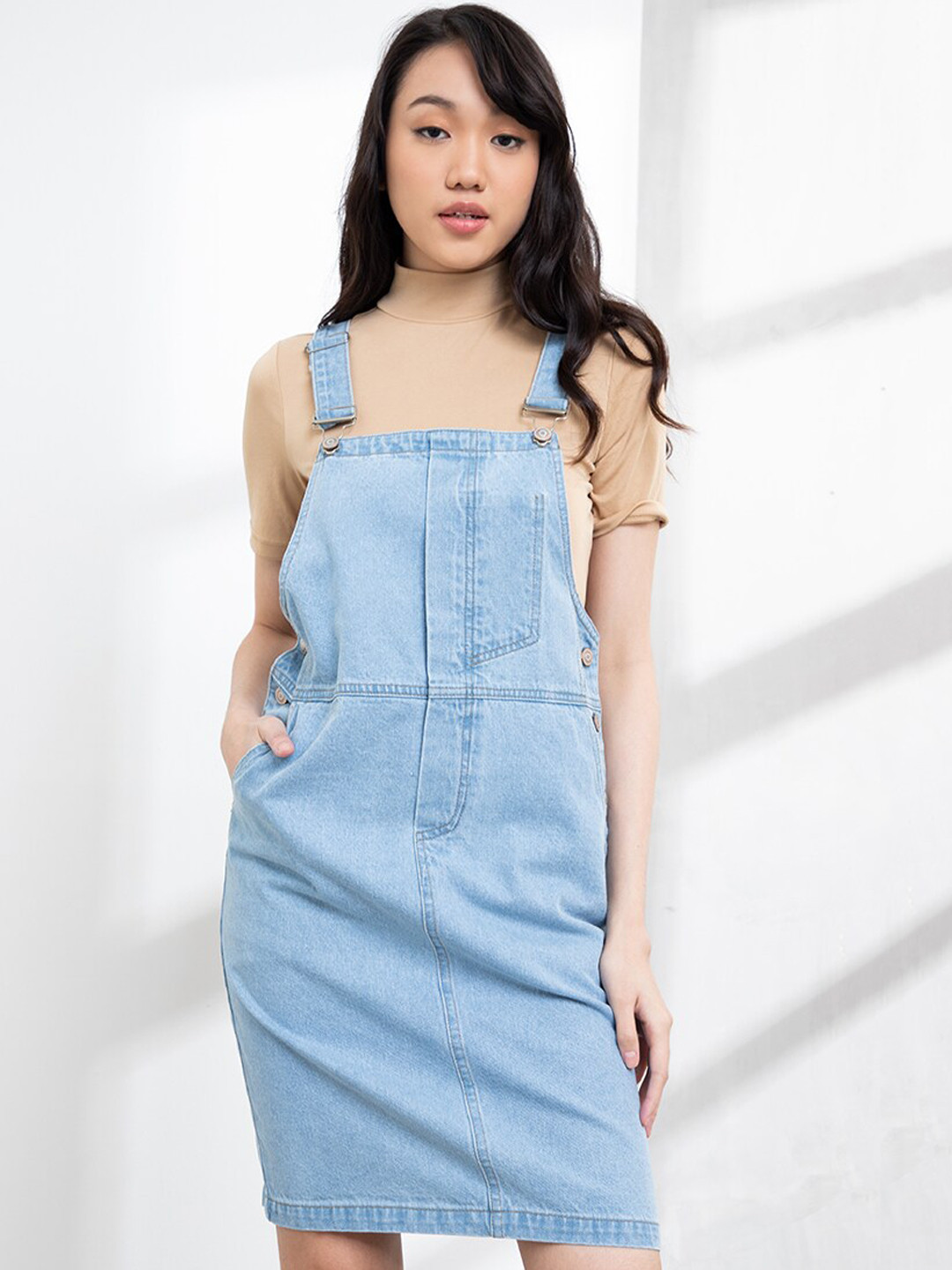 

ORIGIN BY ZALORA Women Blue Organic Cotton Pinafore Dress