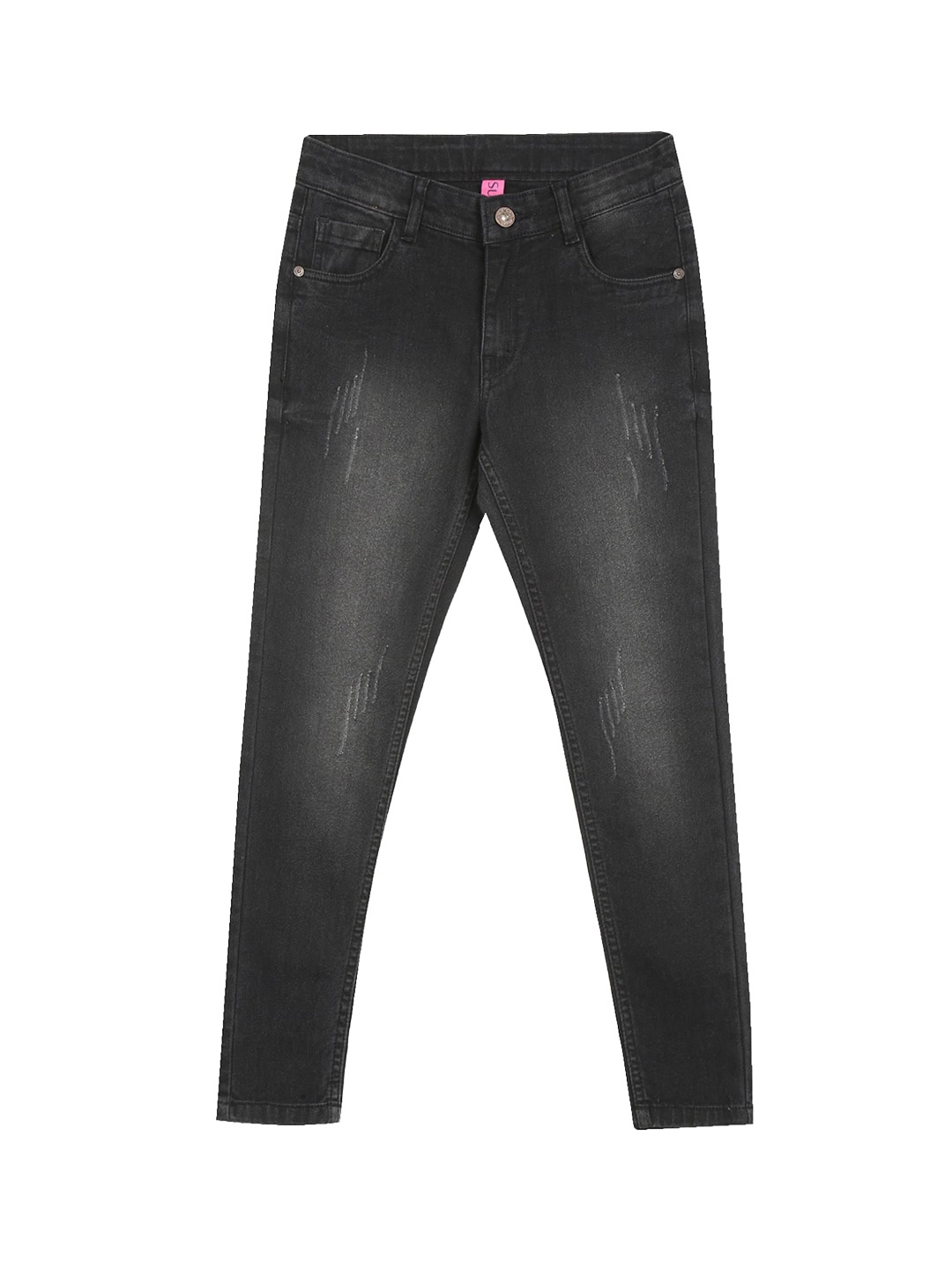

SUGR Girl Girls Black Low Distress Light Fade Regular Fit Jeans