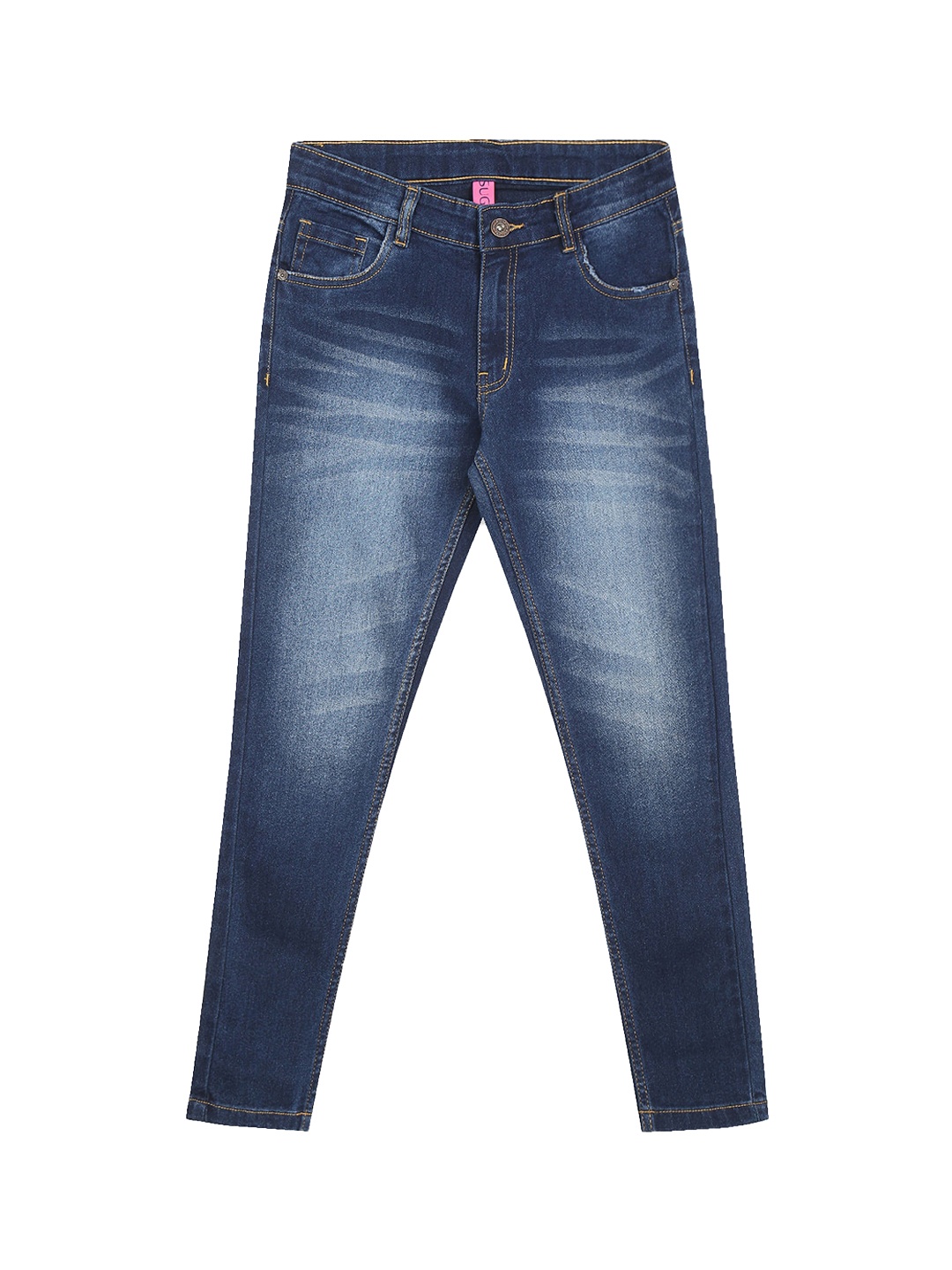 

SUGR Girl Girls Blue Heavy Fade Mid Rise Whiskered Jeans