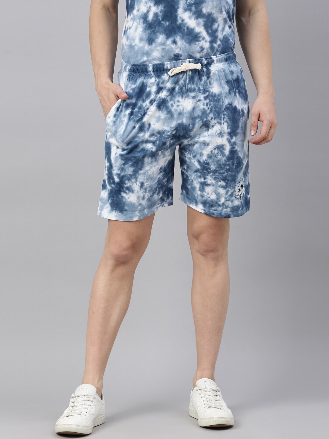 

Joven Men Navy Blue Printed Cotton Shorts