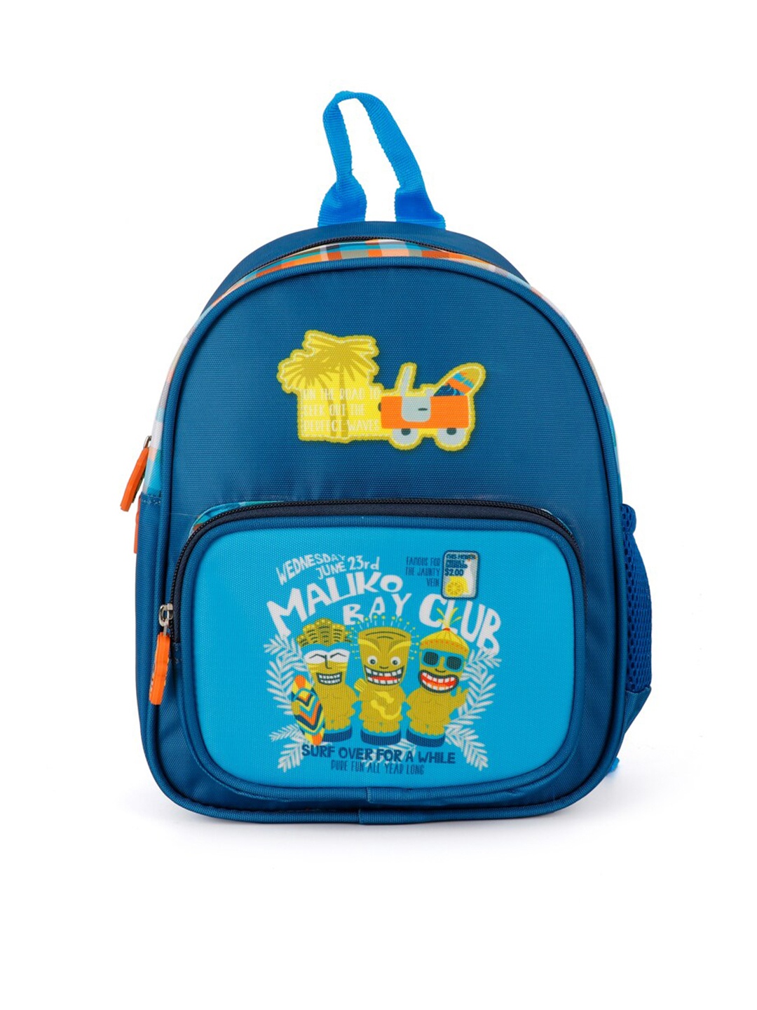 

QIPS Boys Navy Blue & Yellow Graphic Backpack