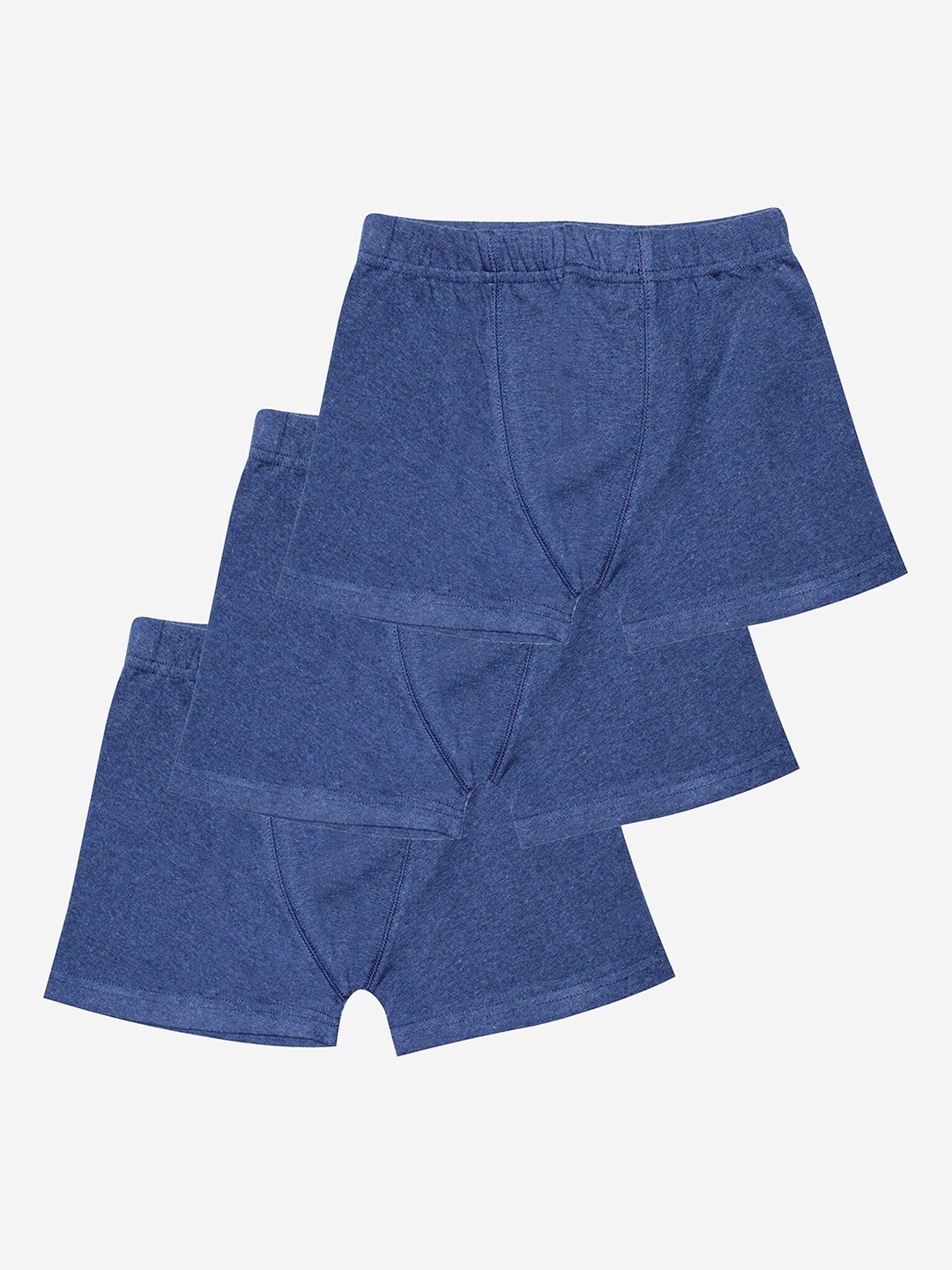 

KiddoPanti Boys Navy Blue Pack Of 3 Solid Boxers