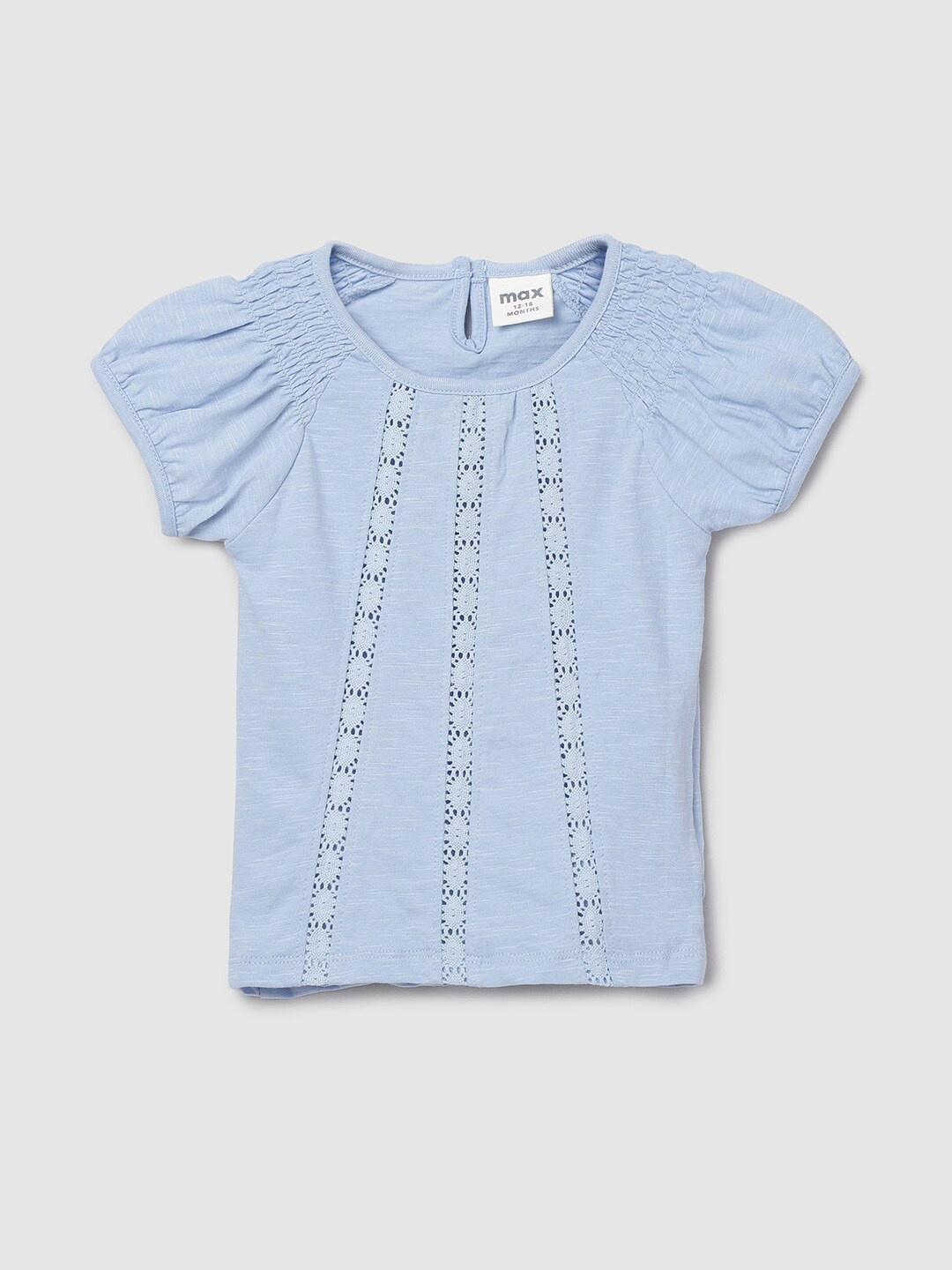 

max Girls Blue Solid Top