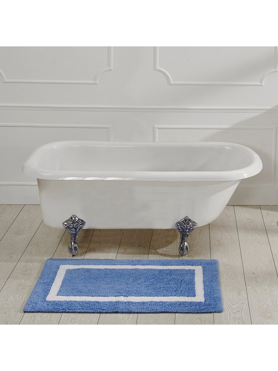 

Home Centre Corsica Blue Striped Bath Mat