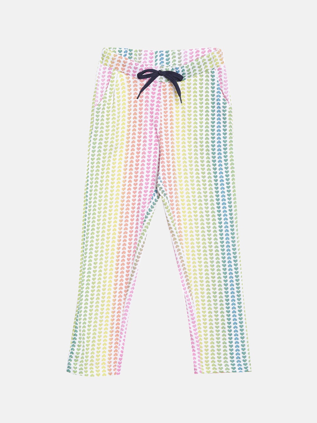 

Kryptic Girls White Printed Cotton Lounge Pants