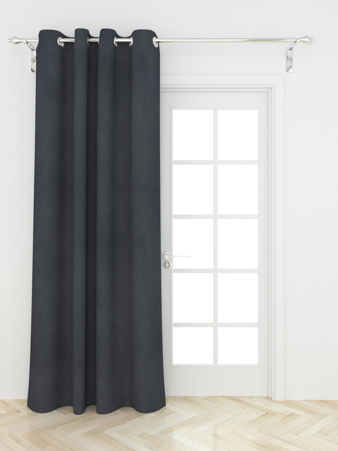

Home Centre Grey Colour Connect Della Solid Regular Window Curtain