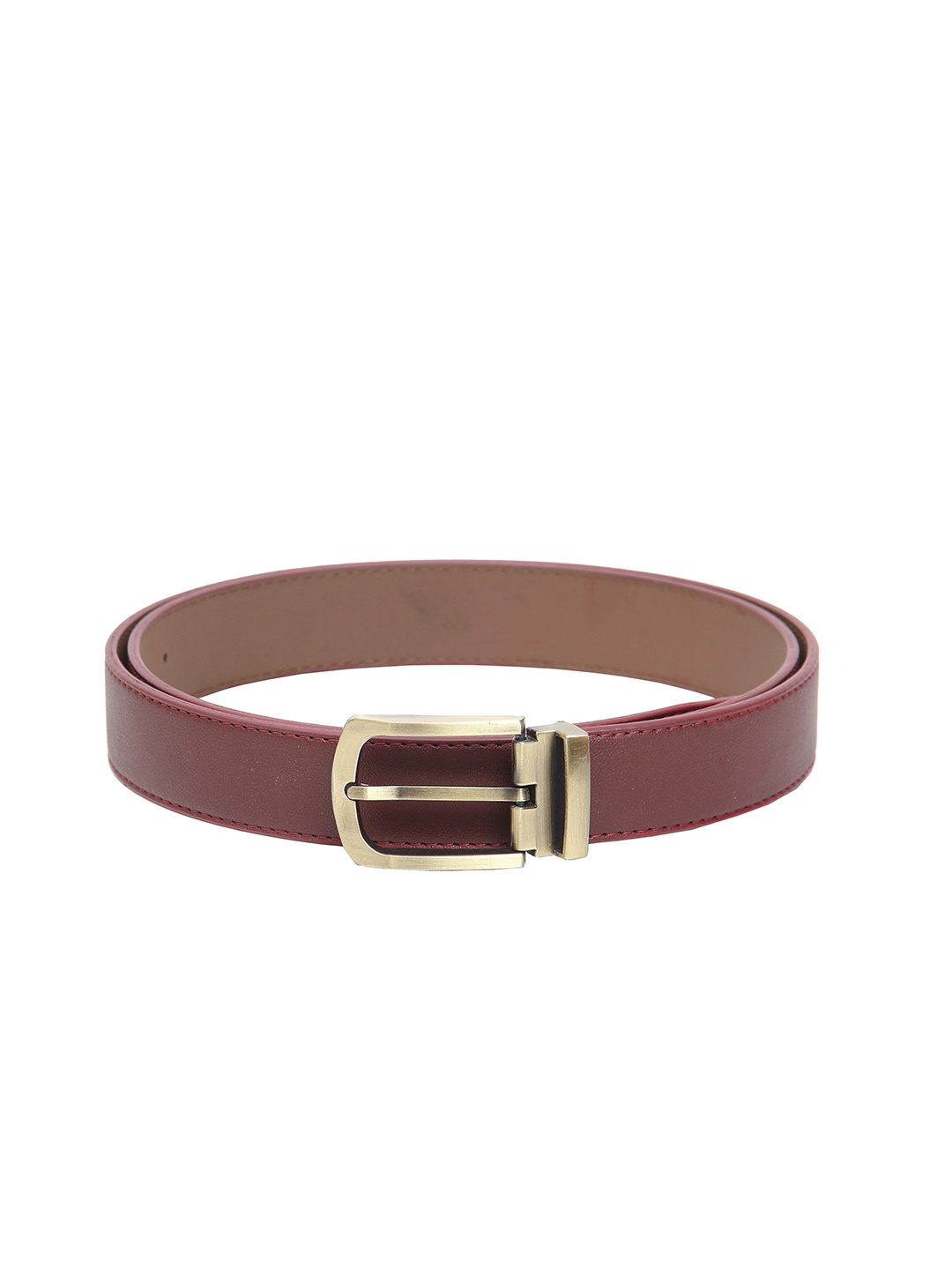 

Calvadoss Women Maroon Textured PU Belt