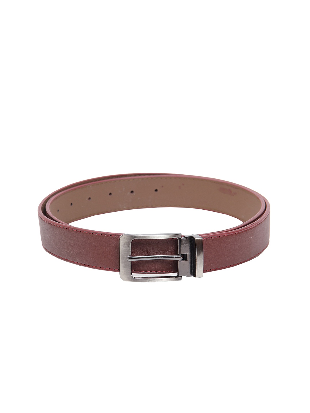 

Calvadoss Women Maroon Textured PU Belt