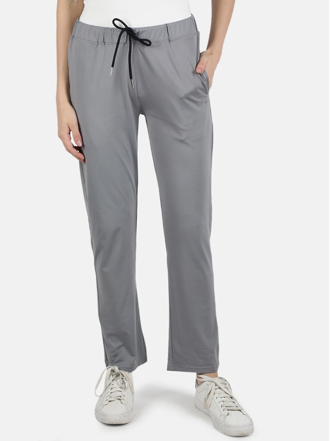 

Monte Carlo Women Grey Melange Solid Track Pants