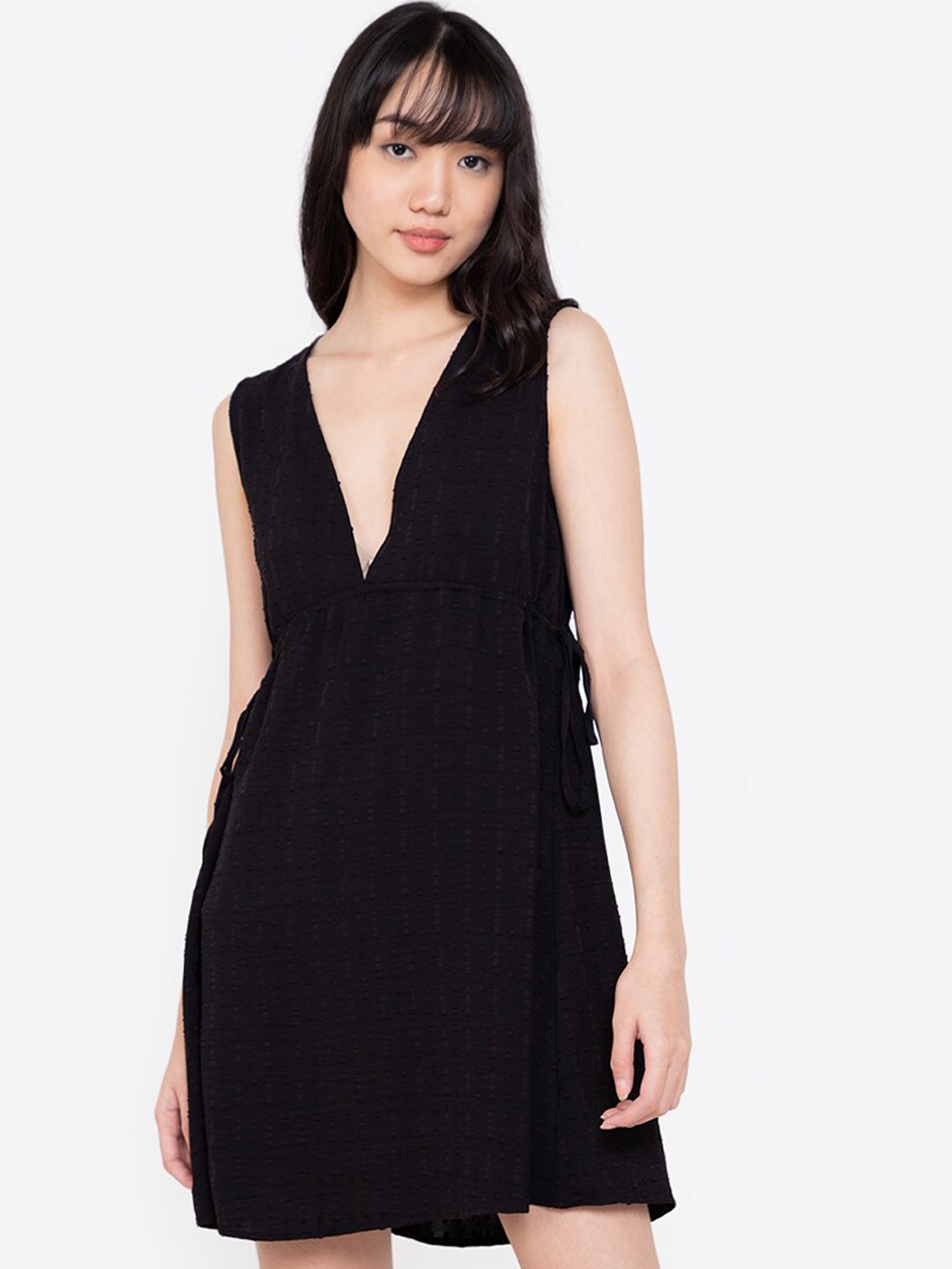 

ZALORA BASICS Women Black Solid A-Line Dress