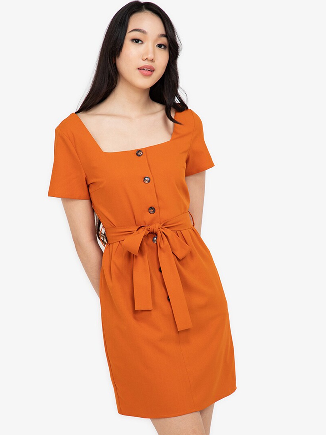 

ZALORA BASICS Orange Sheath Mini Dress