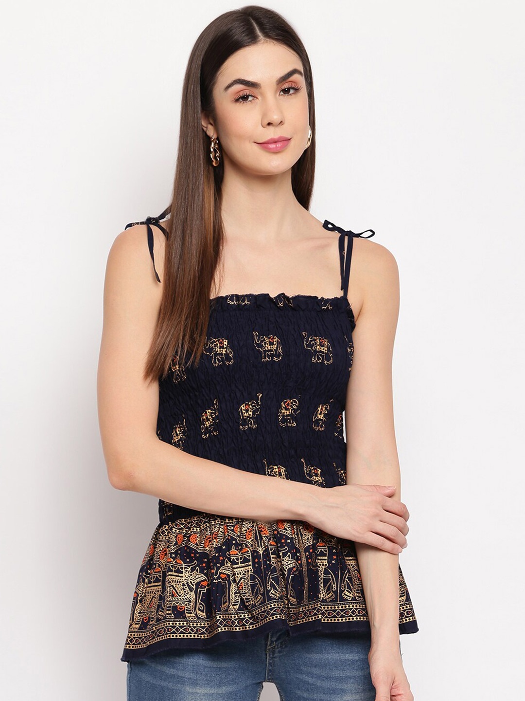

Aawari Women Black Graphic Printed Top