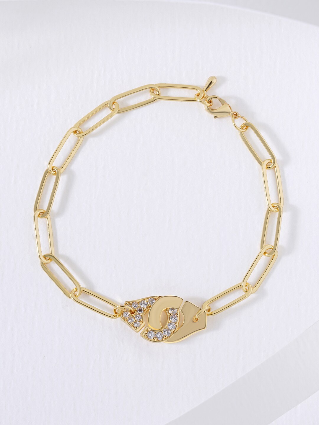 

MINUTIAE Women Gold-Plated Brass Link Bracelet