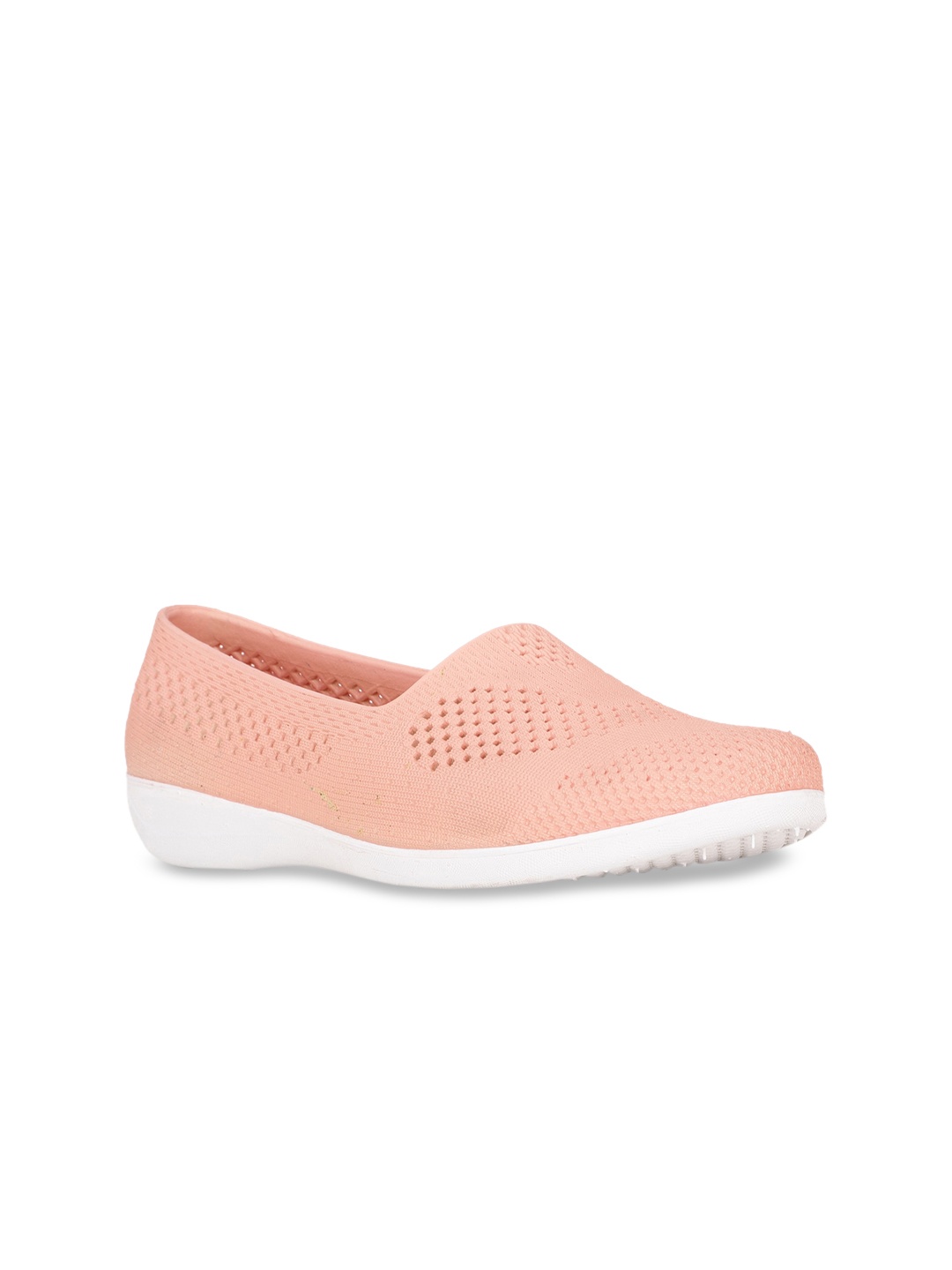 

Sandak by Bata Women Peach-Coloured Ballerinas with Laser Cuts Flats