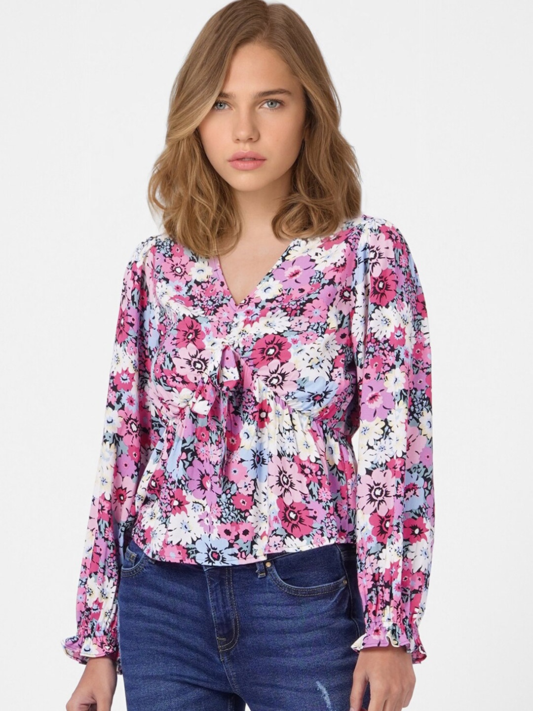 

ONLY Multicoloured Floral Print Top, Multi