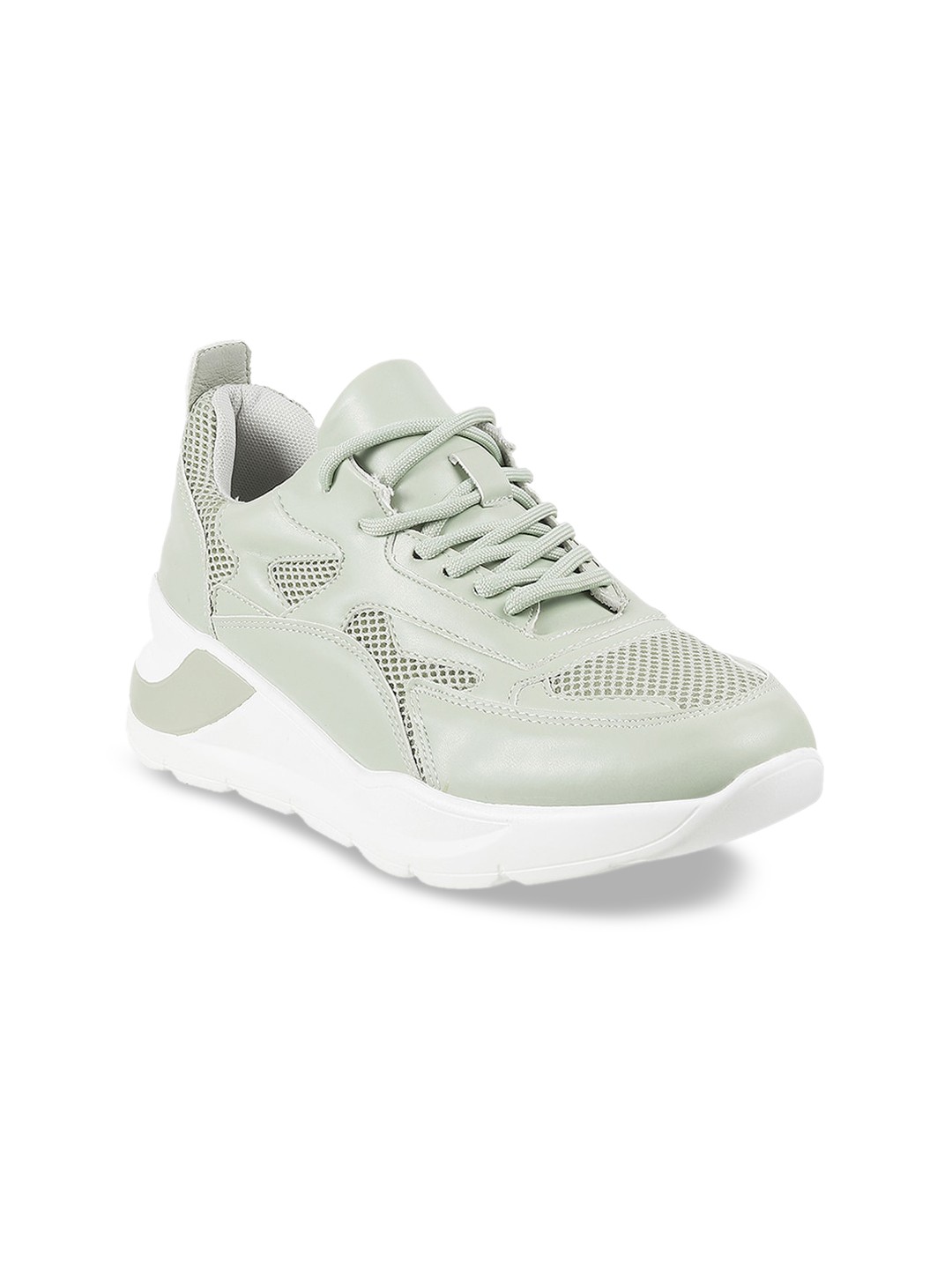 

Metro Women Green Woven Design Sneakers