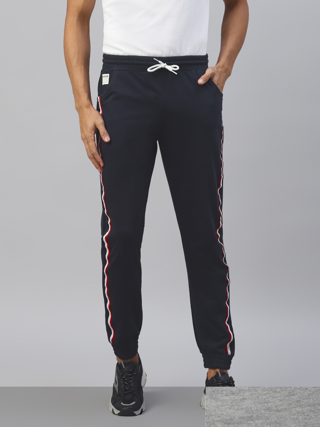 

Hubberholme Men Pack Of 2 Solid Joggers, Navy blue