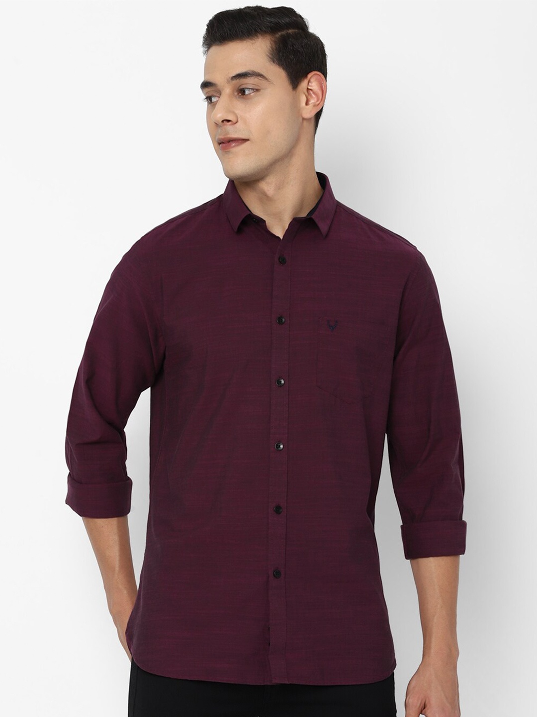 

Allen Solly Men Maroon Slim Fit Casual Shirt