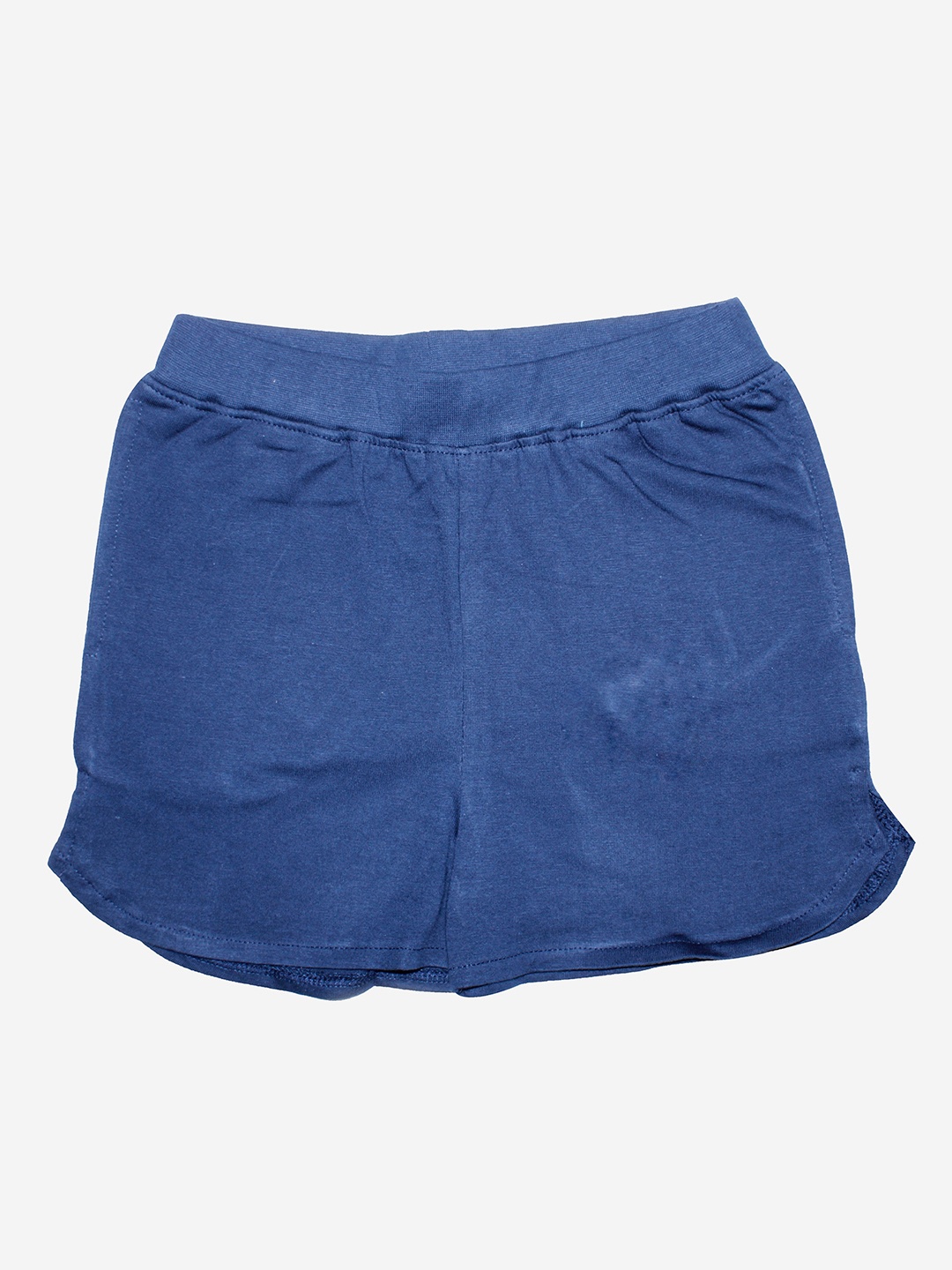 

KiddoPanti Girls Navy Blue Regular Fit Solid Shorts