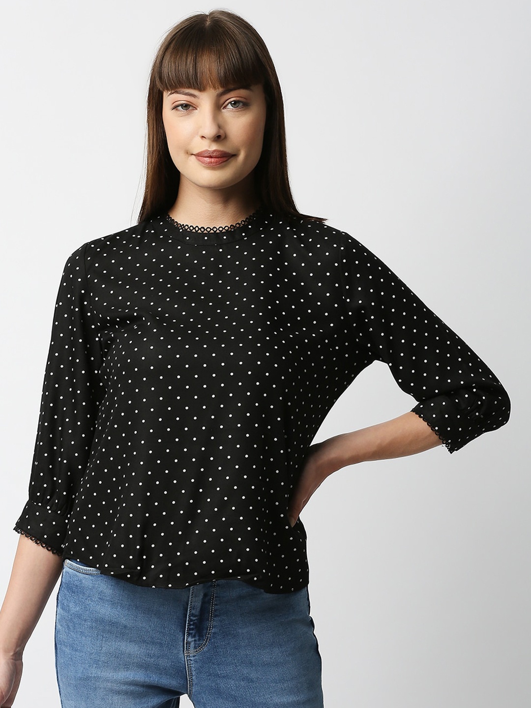 

Kraus Jeans Black Print Top