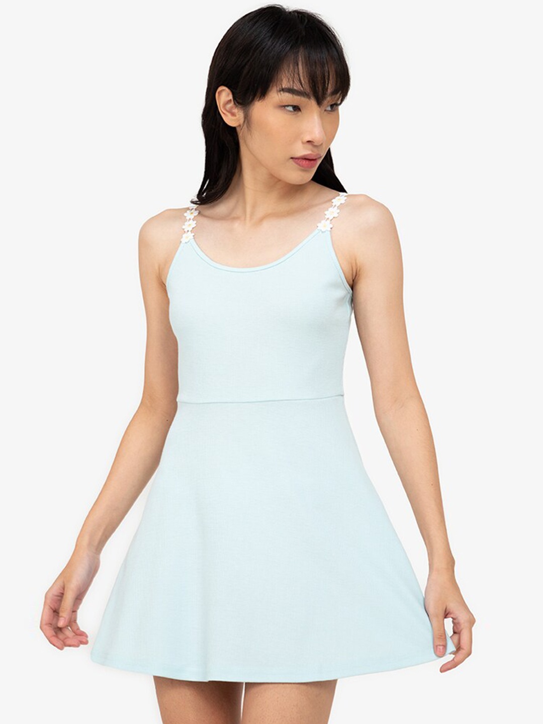 

ZALORA BASICS Blue A-Line Mini Dress