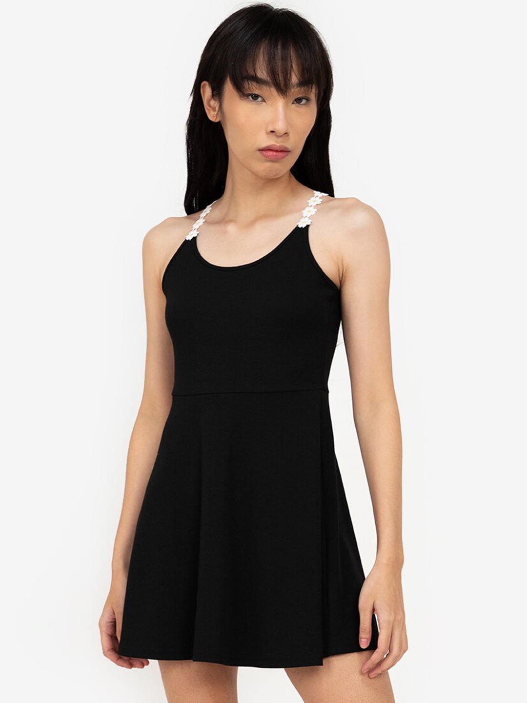 

ZALORA BASICS Black A-Line Mini Dress