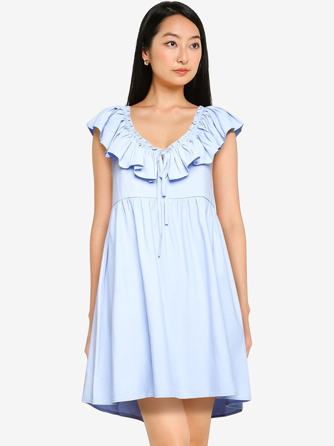 

ZALORA BASICS Blue A-Line Mini Dress