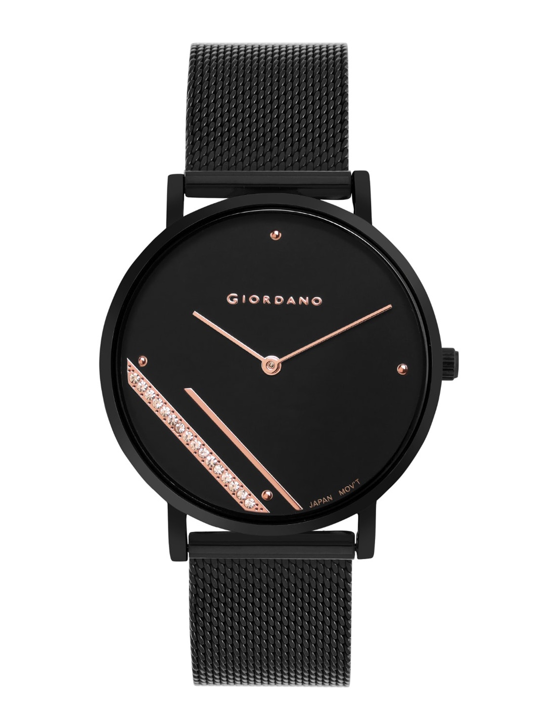 

GIORDANO Women Black Dial & Black Bracelet Style Straps Analogue Watch GD-60011-33