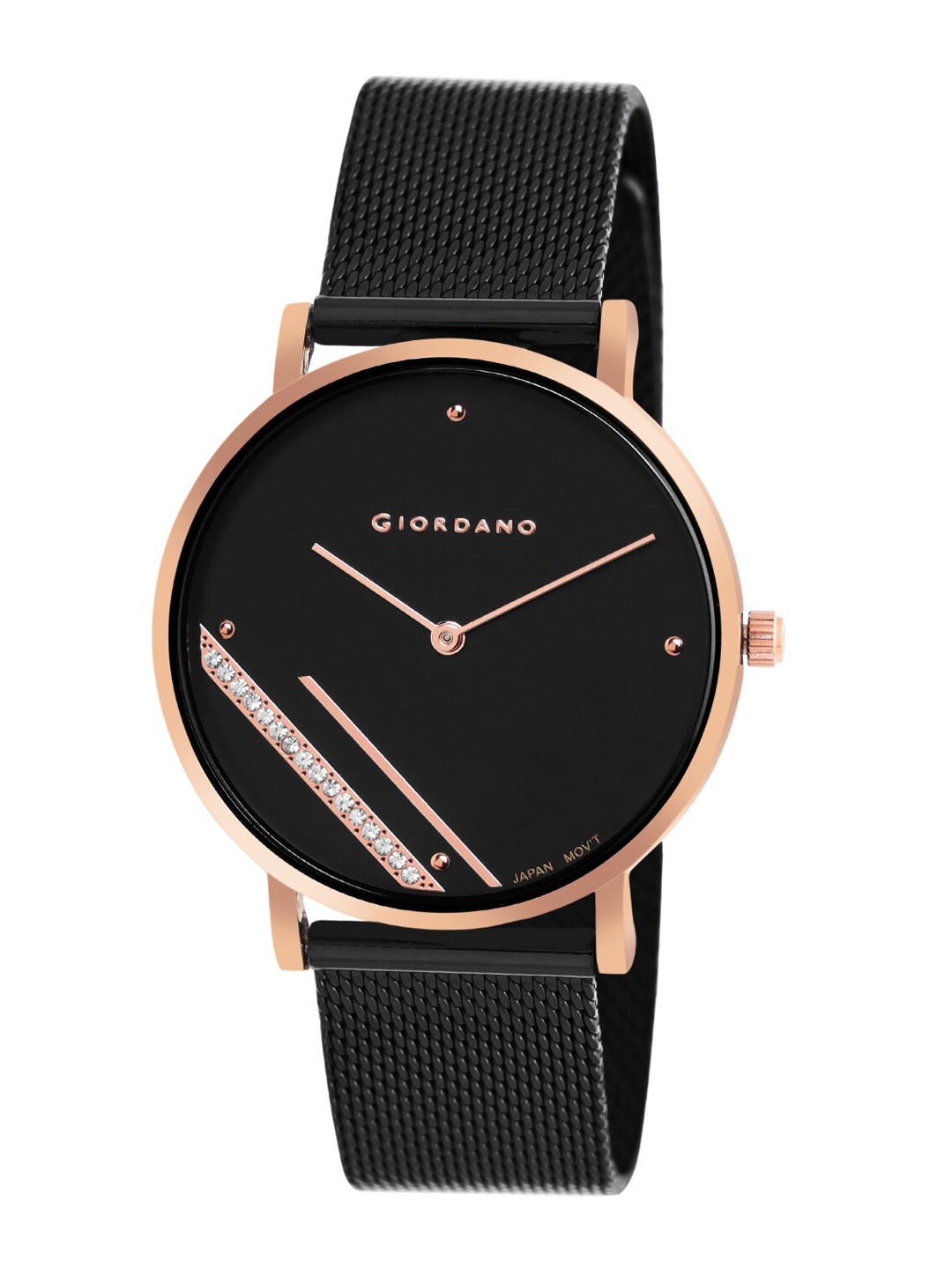 

GIORDANO Women Black Dial & Black Bracelet Style Straps Analogue Watch GD-60011-11