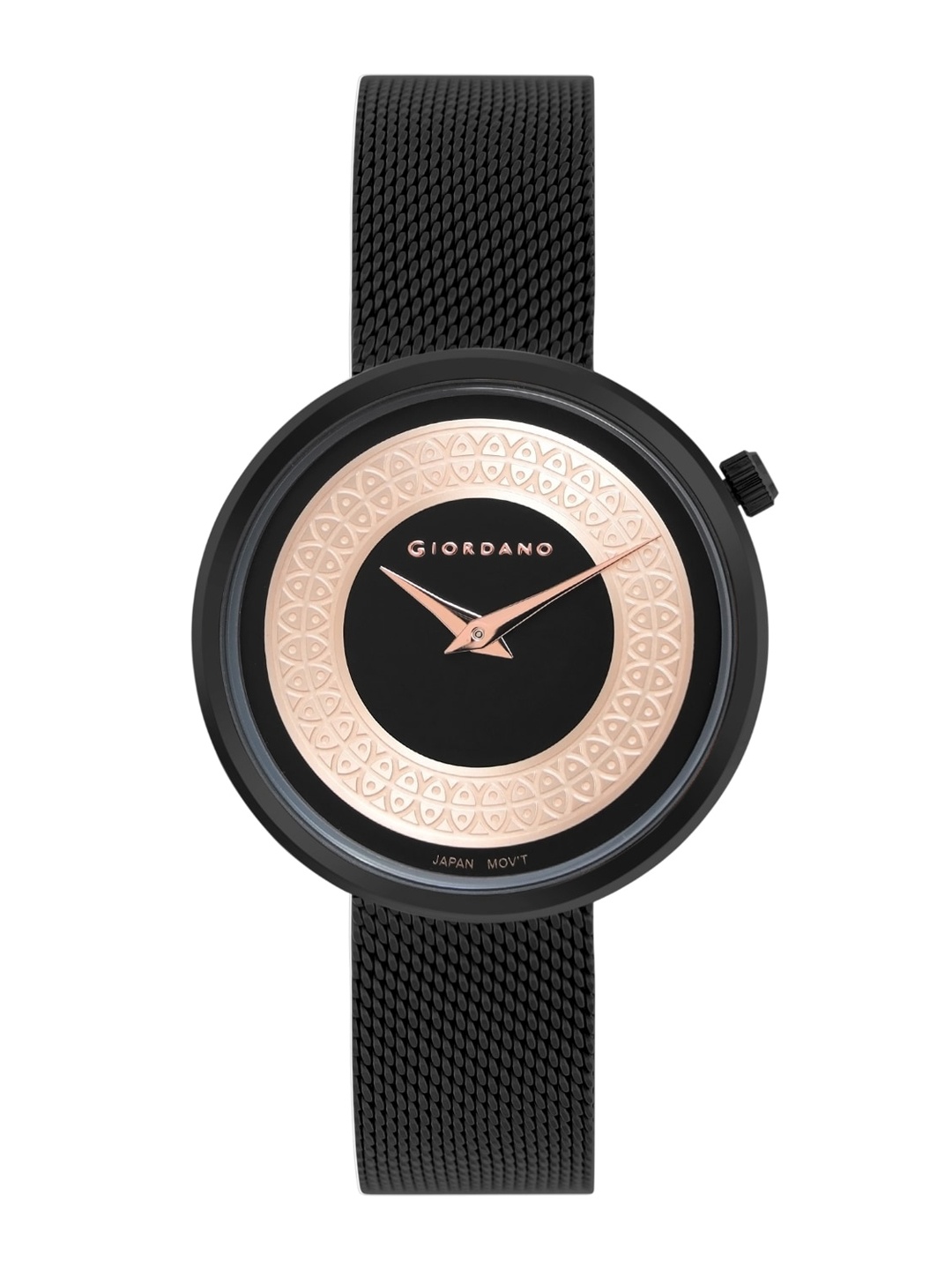 

GIORDANO Women Black Dial & Black Bracelet Style Straps Analogue Watch GD-60008-11