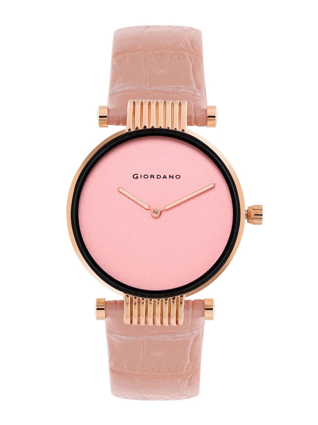 

GIORDANO Women Pink Embellished Dial & Pink Leather Textured Straps Analogue Watch GZ-60023-02