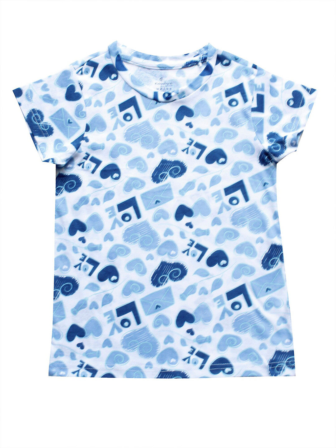

KiddoPanti Girls White Printed T-shirt