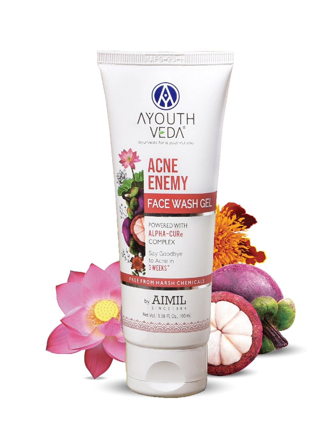 

AYOUTHVEDA Acne Enemy Face Wash Gel For Acne & Pimples - 100 ml, Red