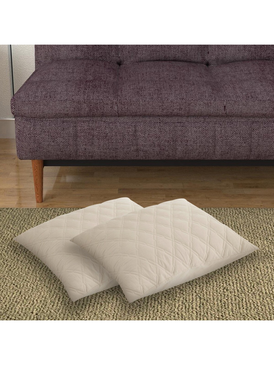 

Home Centre Beige Set of 2 Square Cushion Covers